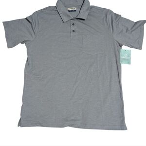 Magellan Men’s Gray Short Sleeve Classic Fit Casual Polo Shirt Size Large